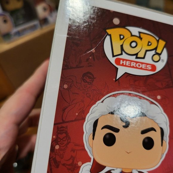 DC Super Heroes Superman in Holiday Sweater Flocked Walmart Exclusive Funko Pop - Picture 7 of 7